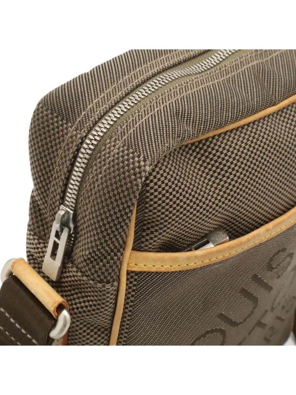 Louis Vuitton Damier Geant Shoulder Bag Crossbody Citadin Canvas Khaki